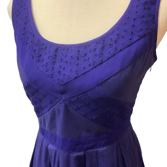 AMERICAN EAGLE OUTFITTERS ROYAL BLUE SLEEVELESS COTTON MIDI DRESS/ Size 8 - Picture 4 of 14